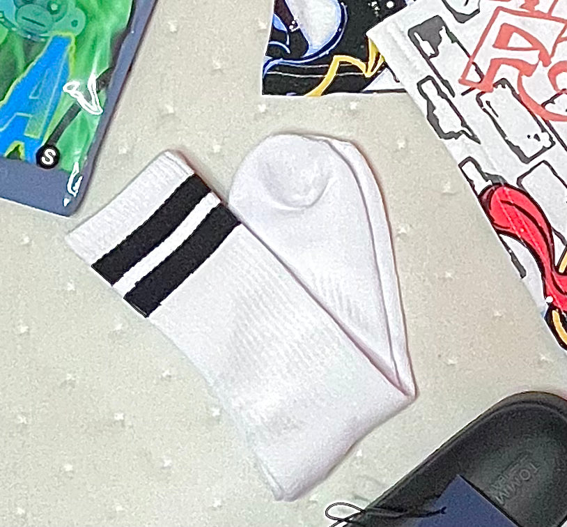 Essential Black Striped Sock accessory