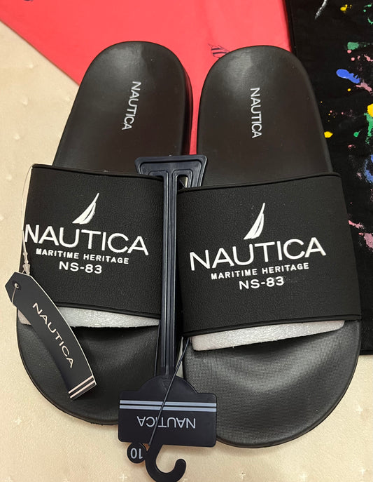 Black Nautica Slides