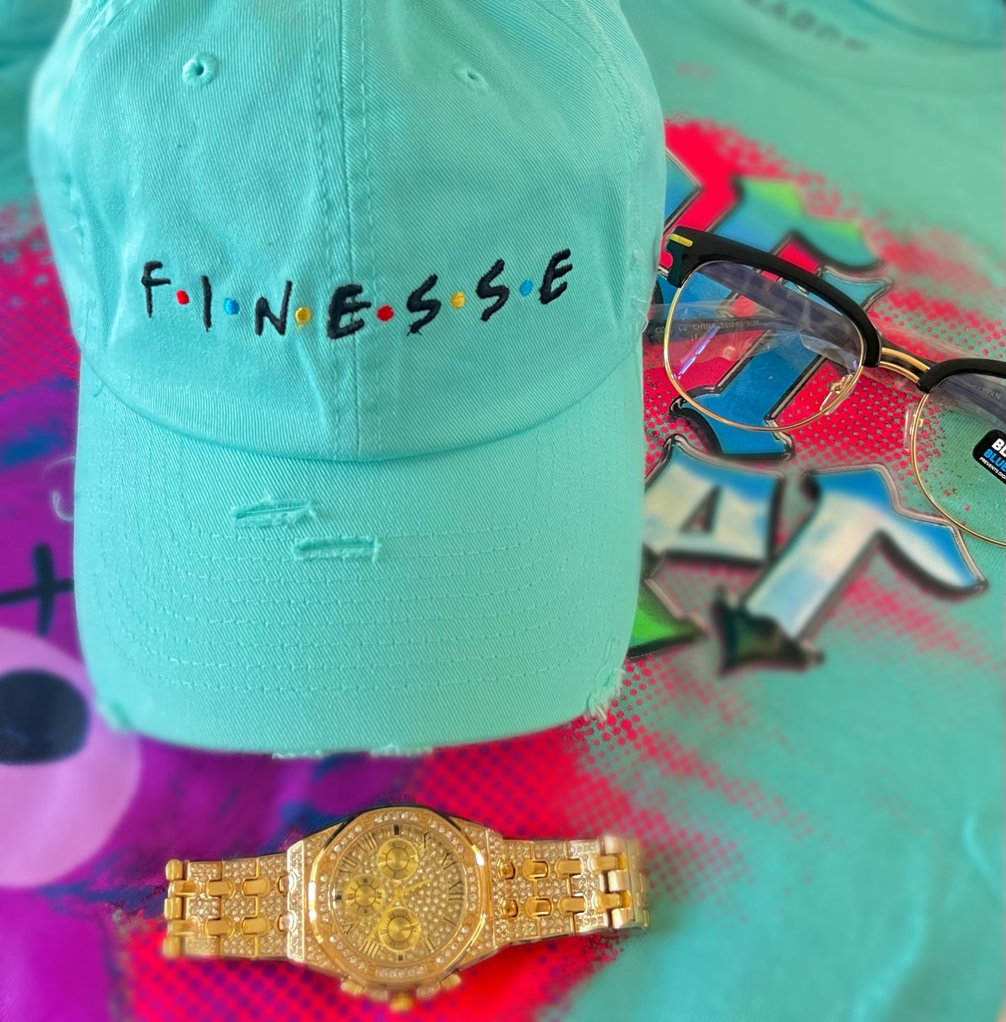 Finesse Teal Hat