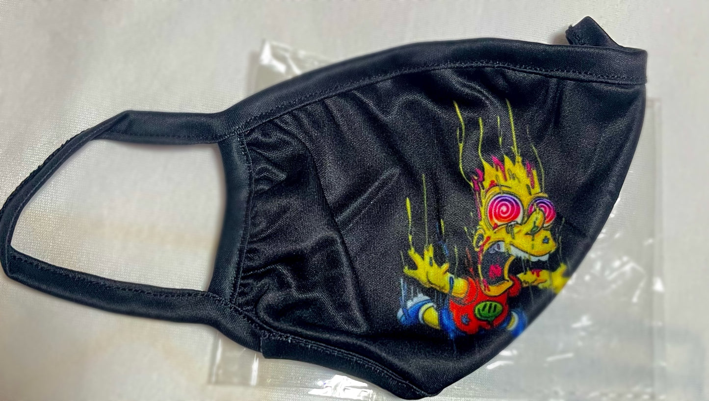 Black Falling Bart Mask